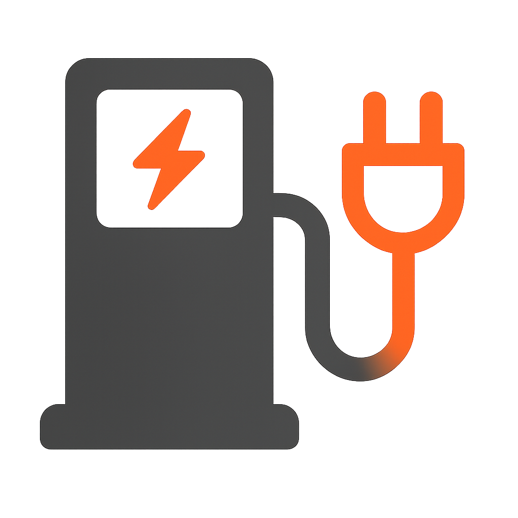 Ikona - Dobíjecí stanice na elektromobil